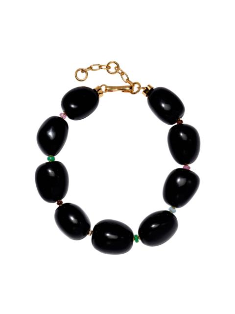 LIZZIE FORTUNATO Lobos Multi-Stone Necklace black