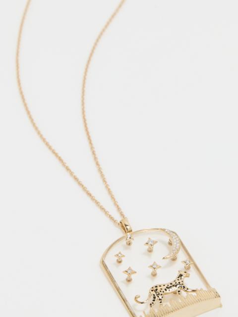 Yvonne Léon Pendentif La Savane OJ Necklace shopbop REVERSIBLE