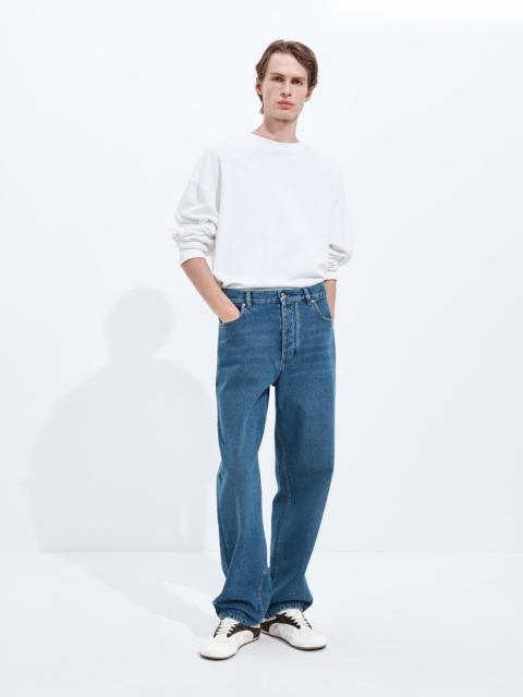Bottega Veneta Medium Indigo Wide Leg Jeans