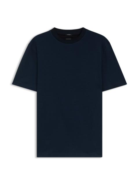 BOSS MICRO-PATTERN T-SHIRT IN MERCERISED COTTON