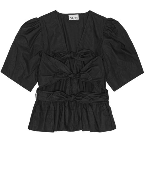 GANNI Ganni Women Tops With Ribbons