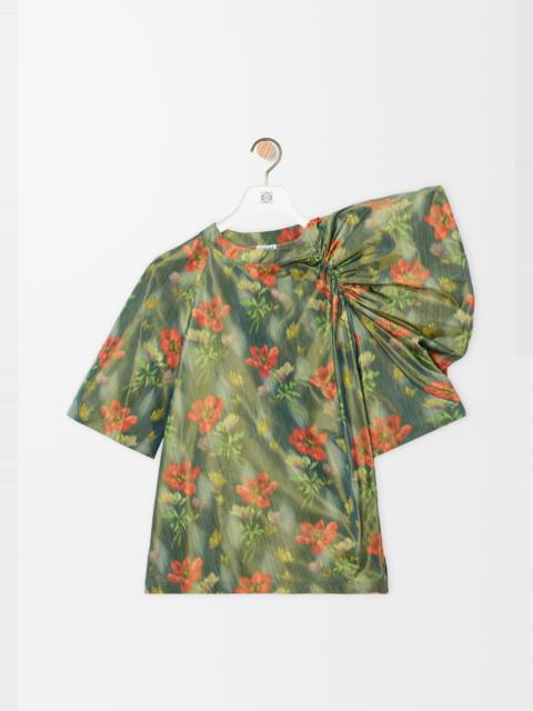 Loewe Draped top in silk blend taffeta