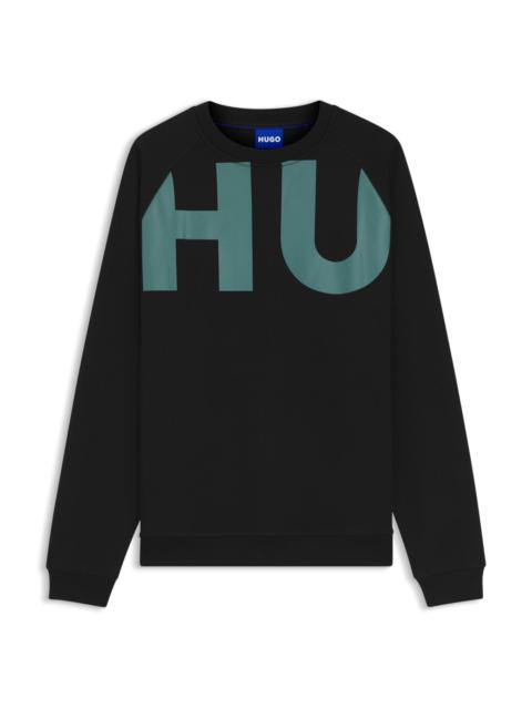 HUGO LARGE-LOGO SWEATSHIRT IN COTTON JERSEY