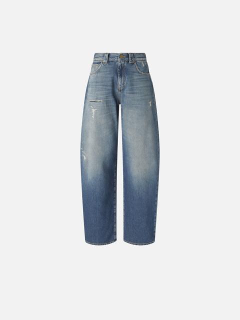 PINKO BALLOON-FIT JEANS WITH EXTRA-CURVE LEG