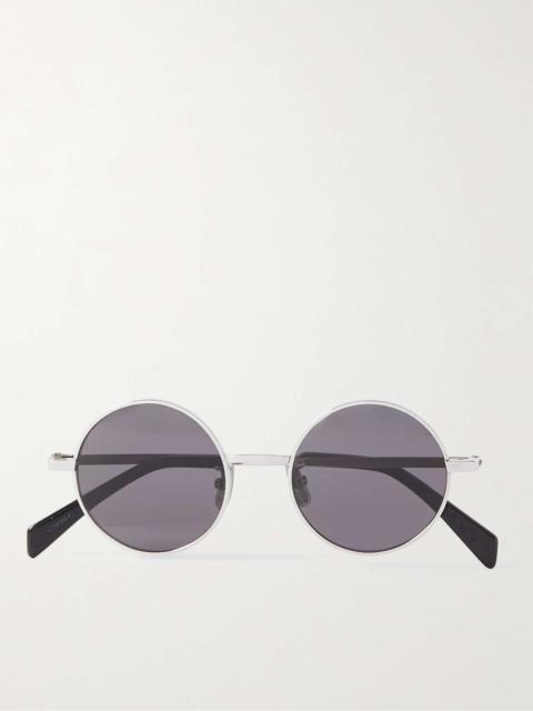 Metal Frame 26 Round-Frame Silver-Tone Sunglasses