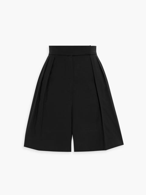 Max Mara Jessica pleated wool-crepe shorts