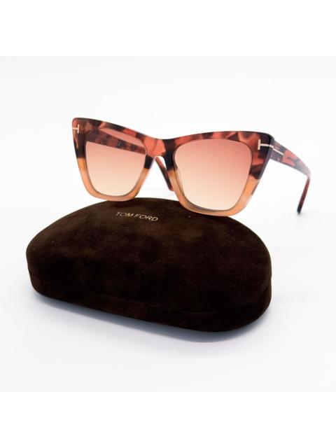 TOM FORD NEW TOM FORD SUNGLASSES POPPY-02 TF846 56T CAT EYE HAVANA WO