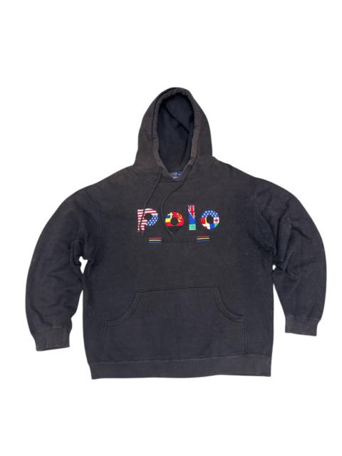 Other Designers VTG 1990s POLO RALPH LAUREN MULTINATIONS FLAGS LOGO HOODIE
