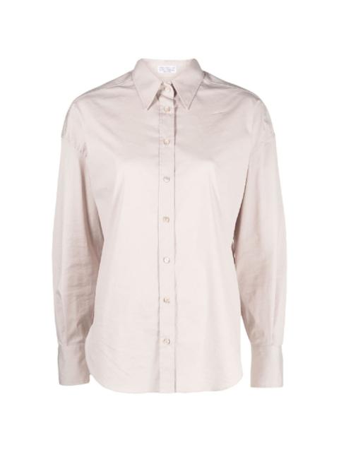 Brunello Cucinelli Brunello Cucinelli Wolight Beige Tailored Shirt
