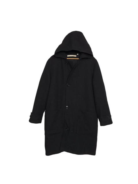 Uniqlo x lemaire black wool hoodie coat