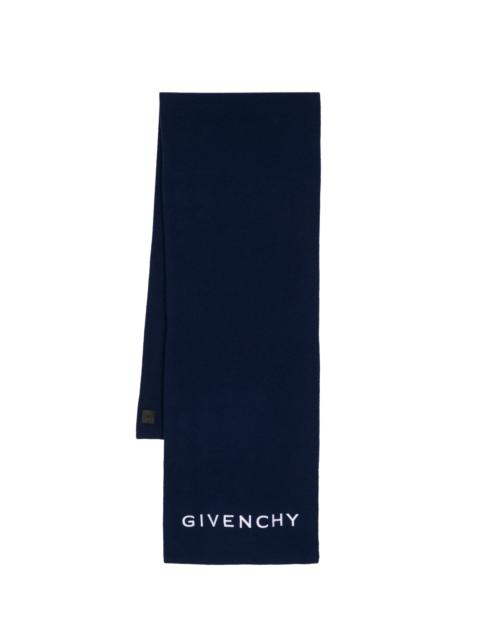 Givenchy LOGO-EMBROIDERED FINE-KNIT SCARF