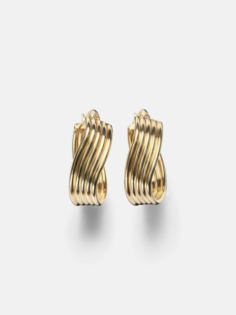 STONE AND STRAND Swerve 10kt gold earrings
