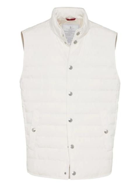 Brunello Cucinelli Water-Resistant Microfiber Lightweight Down Vest