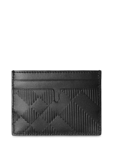 Burberry Embossed Check Card Case