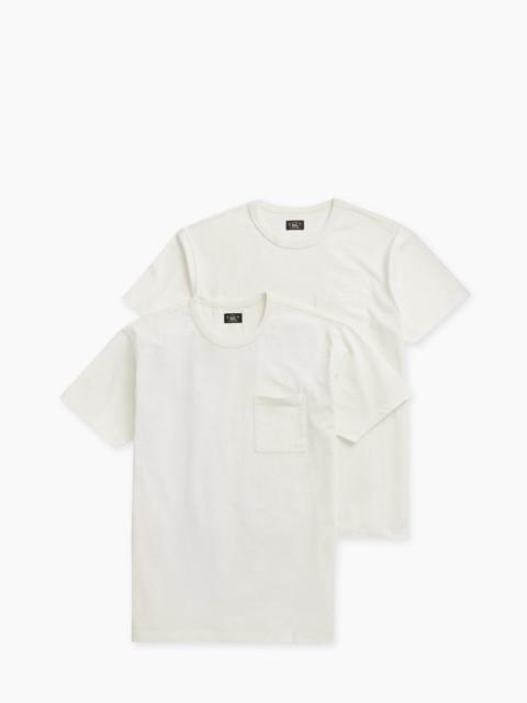 RRL by Ralph Lauren RRL 2-PACK GARMENT-DYED POCKET TEES WARM WHITE