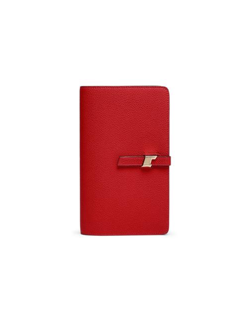 Santoni Red leather document holder