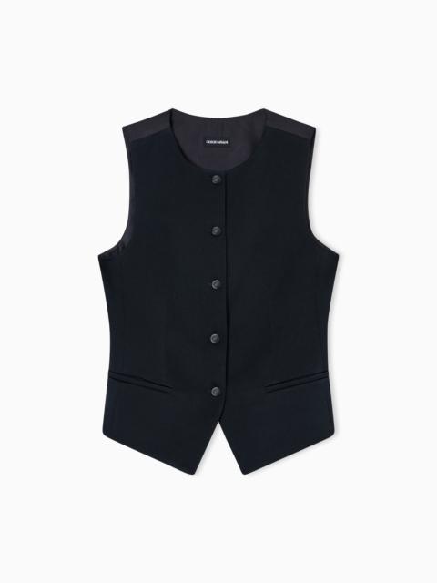 GIORGIO ARMANI SINGLE-BREASTED WOOL WAISTCOAT