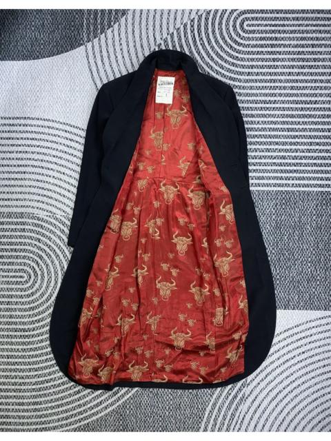 Jean Paul Gaultier Vintage 1985 Jean Paul Gaultier Black Red Wool Long Jacket