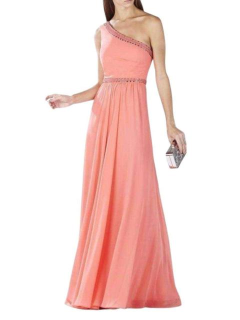 Other Designers BCBGMAXAZRIA - Daniele Coral One Shoulder Embellished Gown