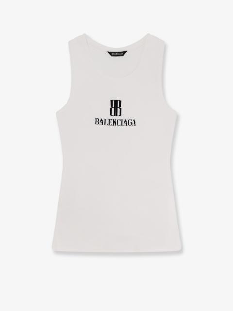 Balenciaga Ribbed Viscose Blend Tank Top