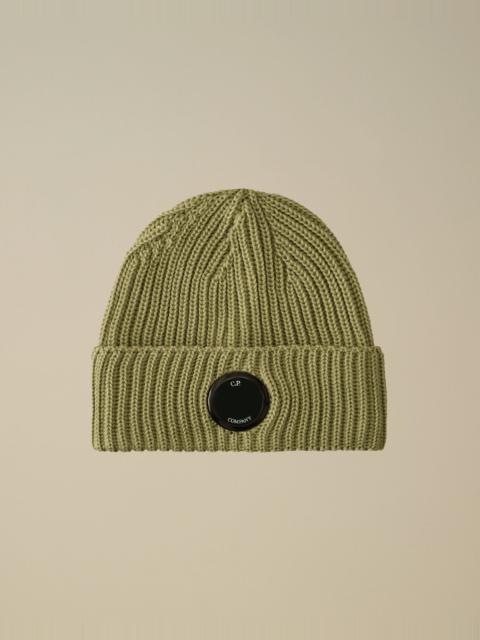 C.P. Company Extrafine Merino Wool Logo Beanie