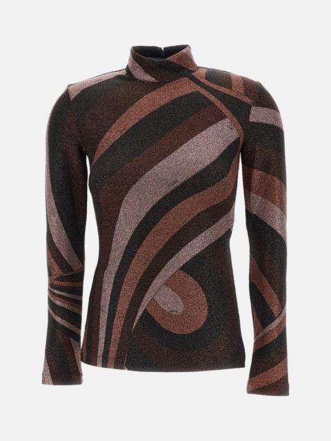 PUCCI Emilio Pucci Women High-Neck Lurex Jersey Top