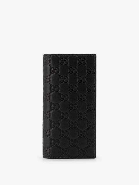 GUCCI Gucci Gg Emblem Leather Wallet With Embossed Gg Motif