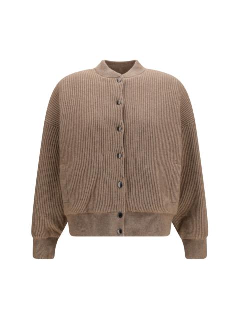 Brunello Cucinelli Brunello Cucinelli Ribbed Cashmere Bomber Brown