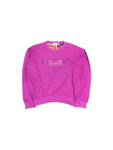 Vintage Fiorucci Embroidery Rainbow Spellout Sweatshirt