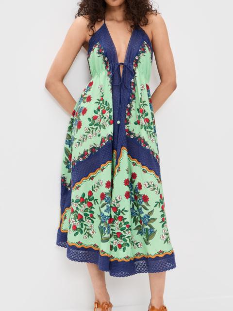 FARM RIO Fruit Beauty Faded Green Maxi Dress