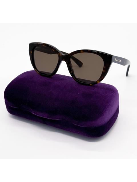 NEW GUCCI GG1588S 002 CAT EYE HAVANA BROWN WOMEN SUNGLASSES