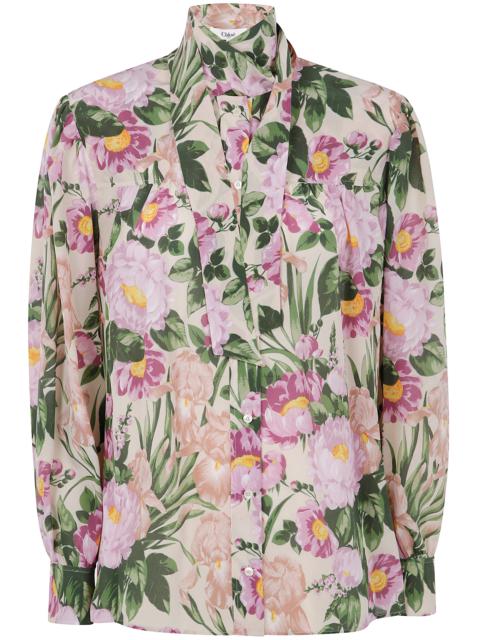 Chloé Floreal Print Scarf Shirt