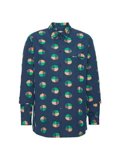 HENRIK VIBSKOV BLOU SHIRT - DOTS COUPÉ