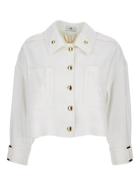 ELISABETTA FRANCHI Elisabetta Franchi Gold Button Patch Pocket Jacket