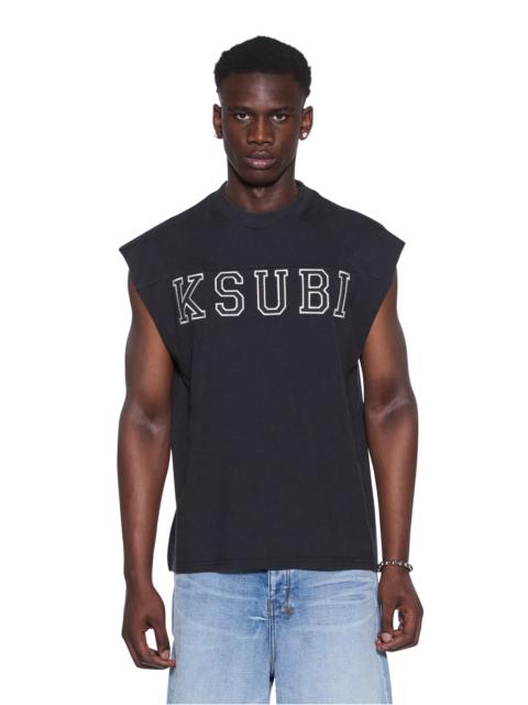 Ksubi TOUCHDOWN EKCESS CUT OFF TANK JET BLACK
