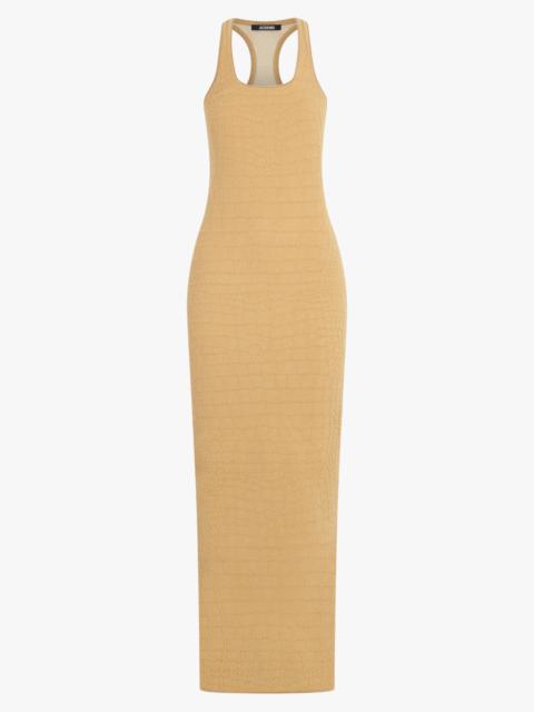 JACQUEMUS LA ROBE SCALA S/LESS MAXI DRESS | CAMEL