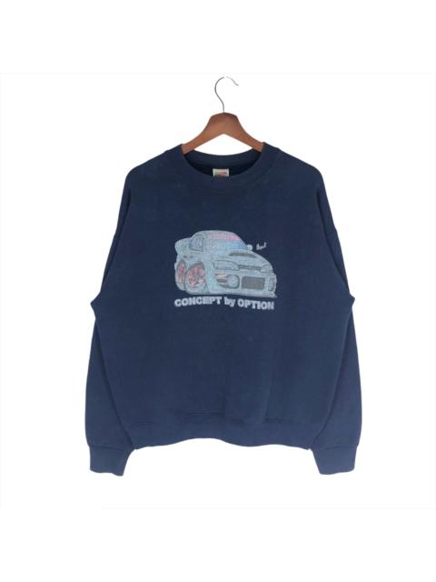 Other Designers Vintage - Vintage Racing Car Big Print Sweatshirt