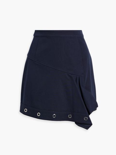 3.1 Phillip Lim Asymmetric embellished cotton-twill mini skirt