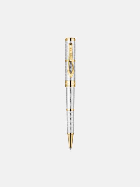 Roberto Cavalli Roberto Cavalli Chevron Ballpoint Pen, Two Tone Silver & Gold Color