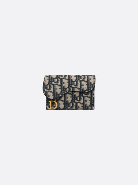 Dior Saddle Flap Card Holder