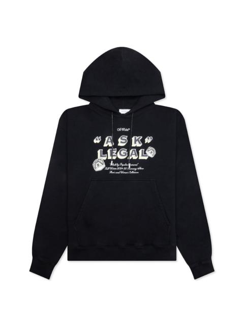 Off-White ARR ASK LEGAL SKATE HOODIE - BLACK/WHITE