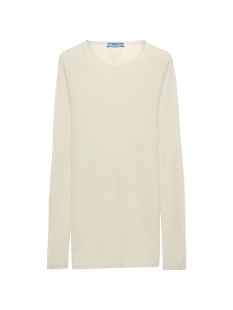 Cashmere and silk crew-neck sweater