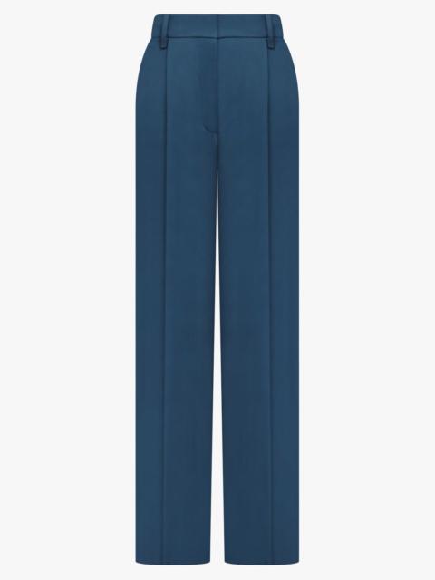 Dries Van Noten PORTIAS FLUID STRAIGHT LEG PANT | PETROL BLUE