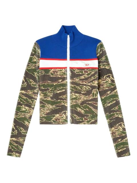 Diesel tiger-print ribbed sweater