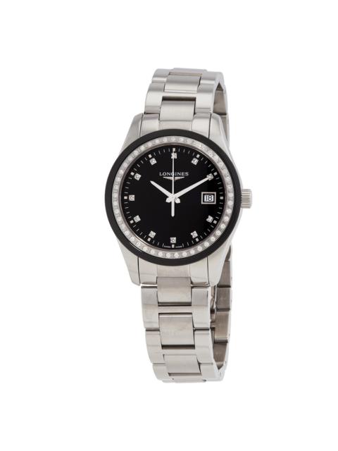Longines Longines Conquest Classic Quartz Diamond Black Dial Ladies Watch L2.387.0.57.6