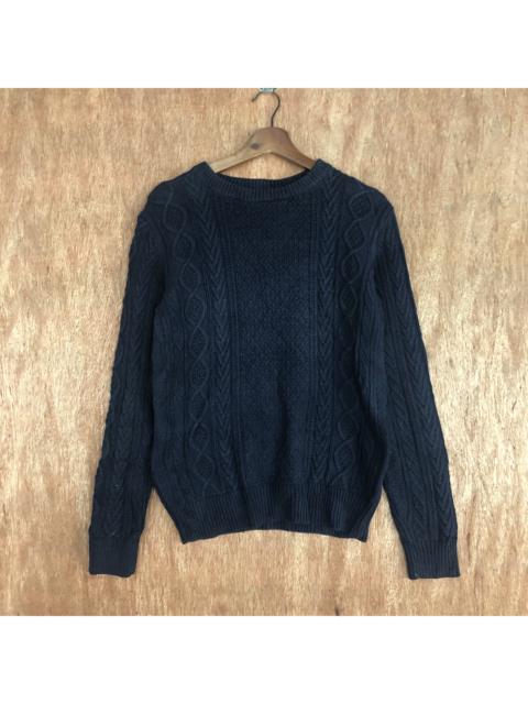 Other Designers Uniqlo - Uniqlo Dark blue aran isle KNitwear sweatshirt #c460