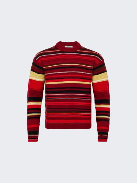 JW Anderson Multi Stripe Wool Sweater Red