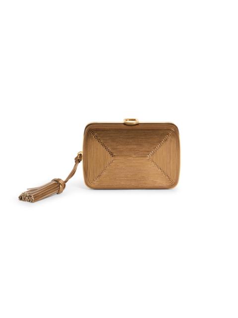 Santoni Gold leather crossbody bag