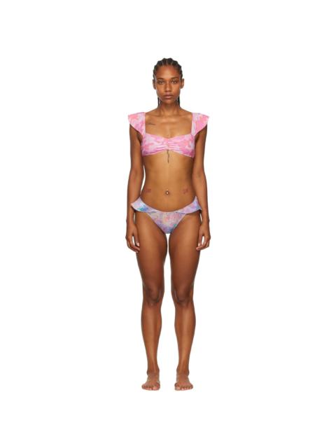 Collina Strada SSENSE Exclusive Purple Recycled Nylon Bikini