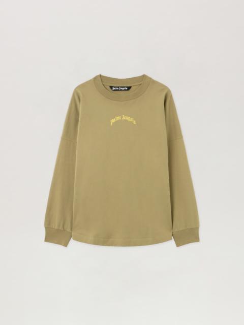 Palm Angels Curved Logo Long Sleeve T-Shirt